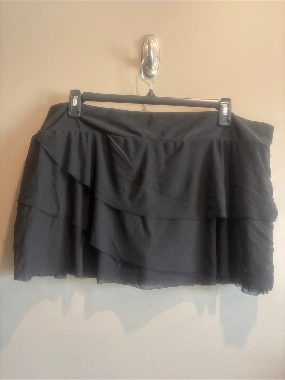 Women’s Black Layered Mini Skirt